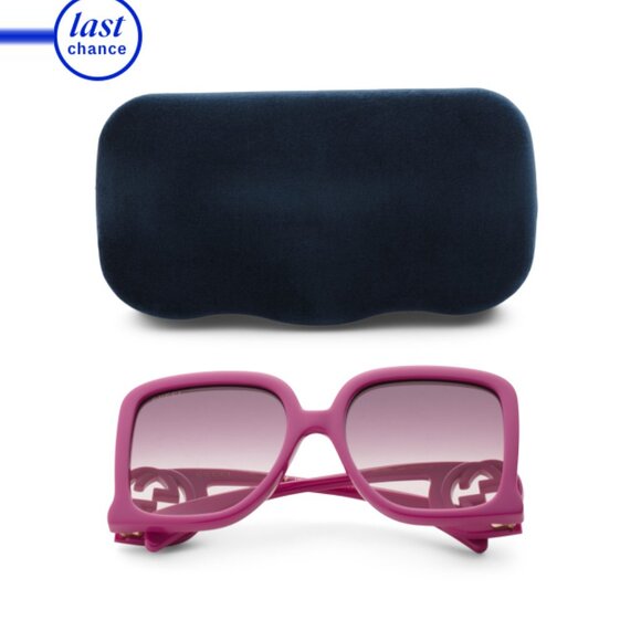 GUCCI Fuchsia 58mm Square Sunglasses - Picture 1 of 2